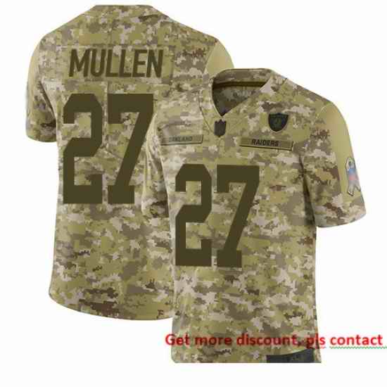 Raiders 27 Trayvon Mullen Camo Men Stitched Football Limited 2018 Salute To Service Jersey